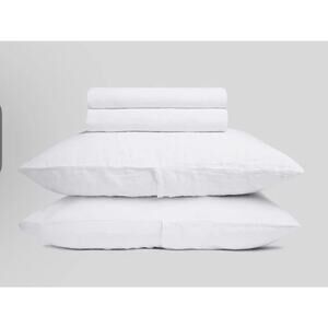 Parachute Linen King 4 Piece Sheet Set White $399 NEW